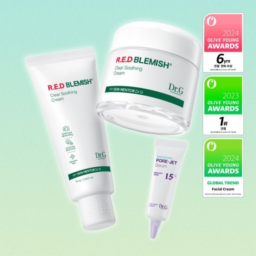 Dr.G Red Blemish лёгкий увлажняющий крем 70мл 1+1 Special Set