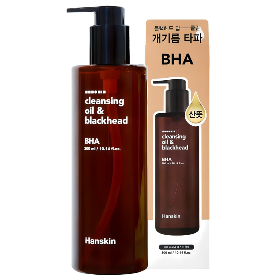 Hanskin Cleansing Oil & Blackhead BHA – очищающее масло с BHA для удаления блэкхедов, 300 мл