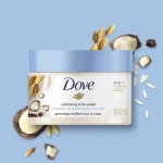 Отшелушивающий скраб для тела Dove с макадамией и рисовым молочком 298 г, 1 шт