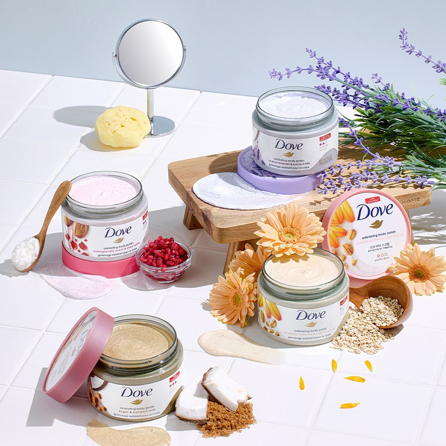 Скраб с сахаром и кокосовым молоком Dove, 298 г, 1 шт