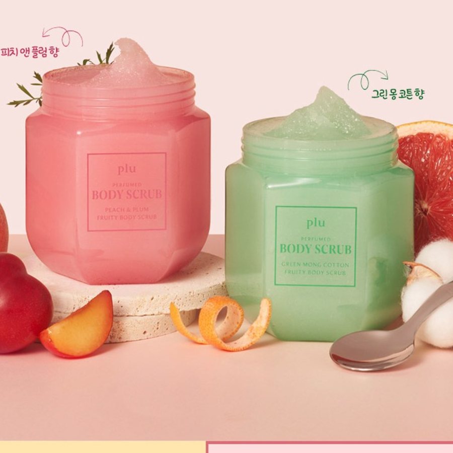 Фруктовый ароматизированный сахарный скраб для тела  PLU Green Mong Cotton, 500 г, 1 шт.