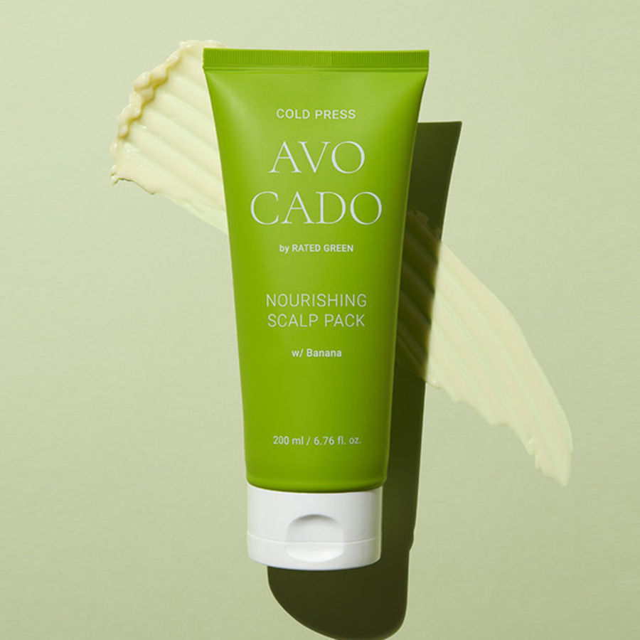 Питательная маска из зеленого авокадо холодного отжима для кожи головы,200мл