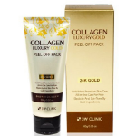3W Clinic Collagen & Luxury Gold Peel-Off упаковка с коллагеном и роскошным золотом, 100 г