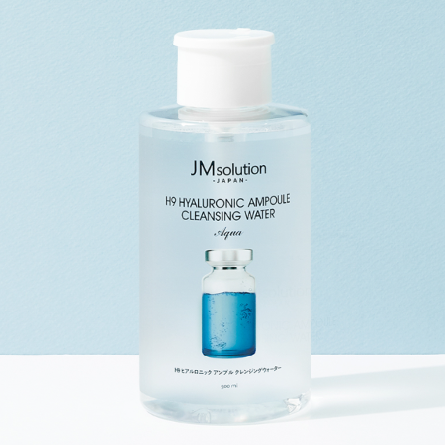 JM Solution H9 Гиалуроновая ампульная очищающая вода Aqua, 500 мл