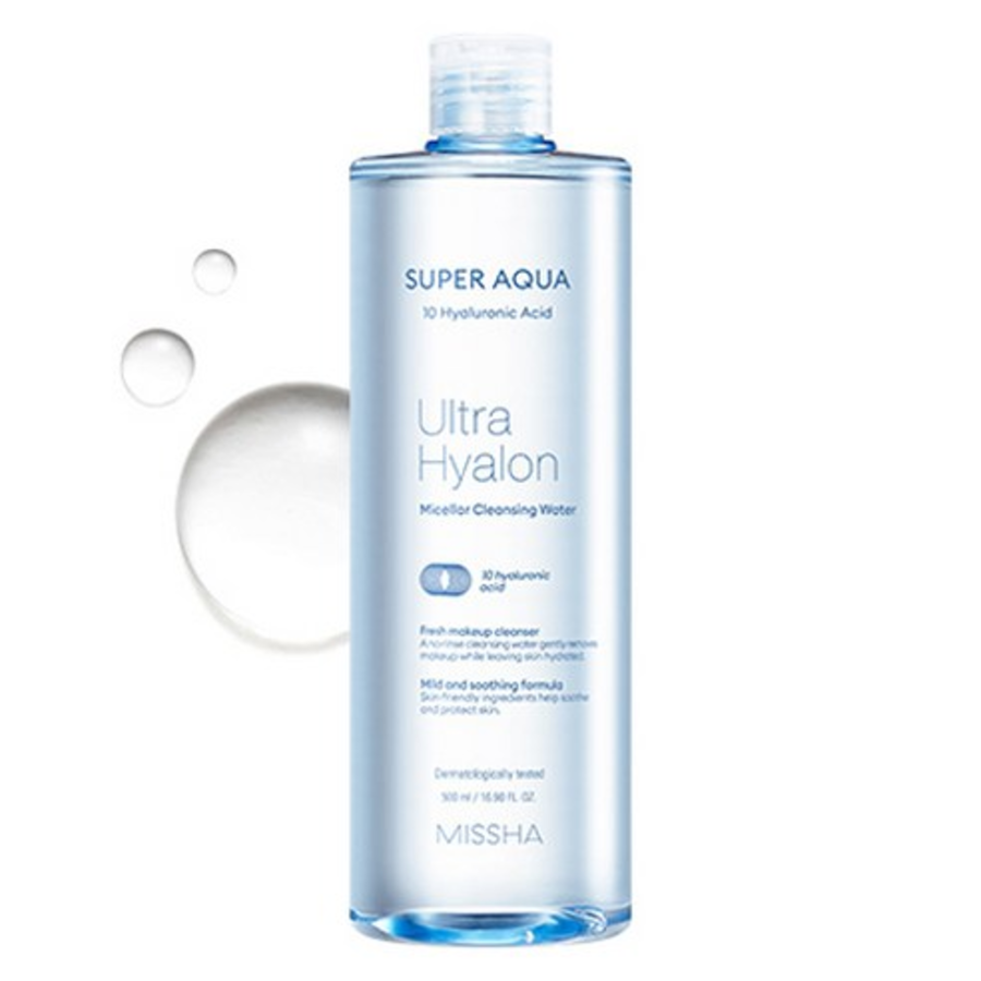 МИЦЕЛЛЯРНАЯ ОЧИЩАЮЩАЯ ВОДА MISSHA SUPER AQUA ULTRA HYALON, 500 мл