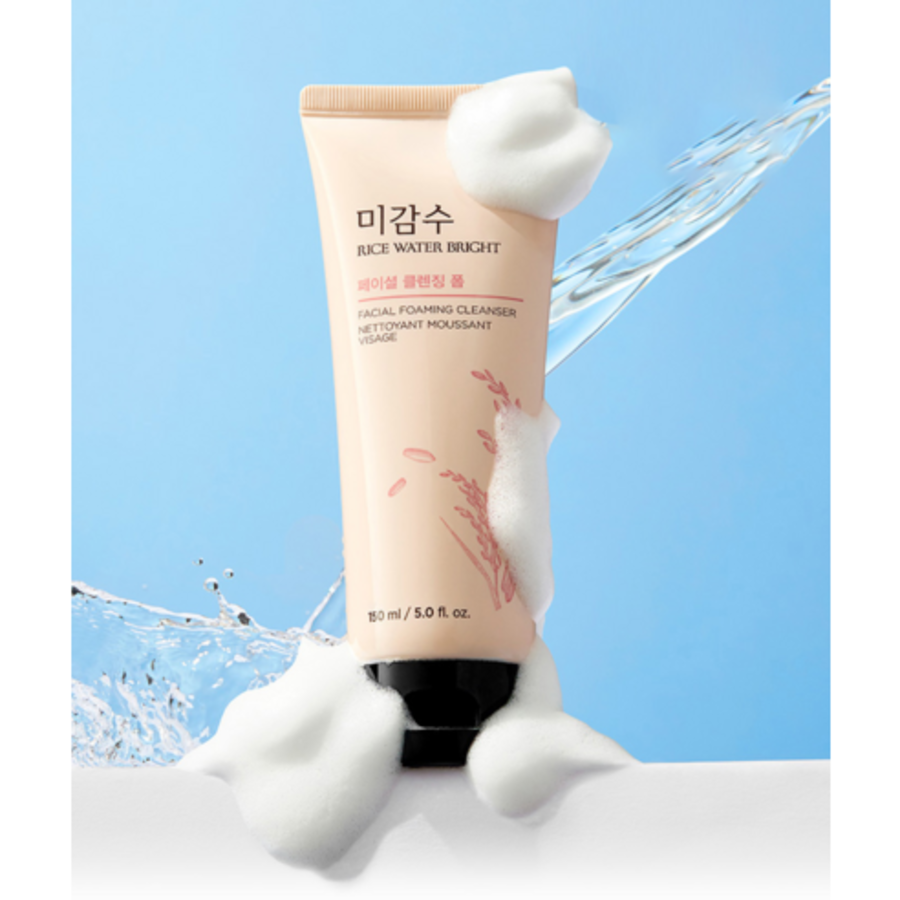 THE FACE SHOP Rice Water Bright Cleansing Foam – осветляющая пенка для умывания с рисовой водой, 150 мл