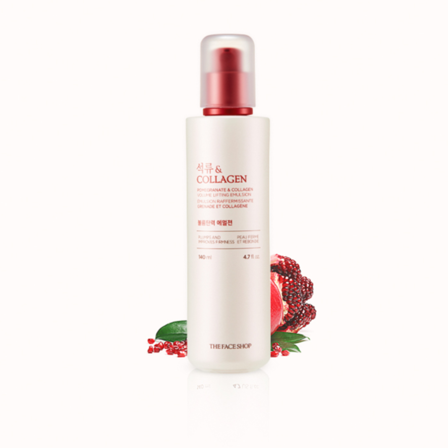 Эмульсия для придания объема и эластичности с гранатом и коллагеном The Face Shop, 140 мл