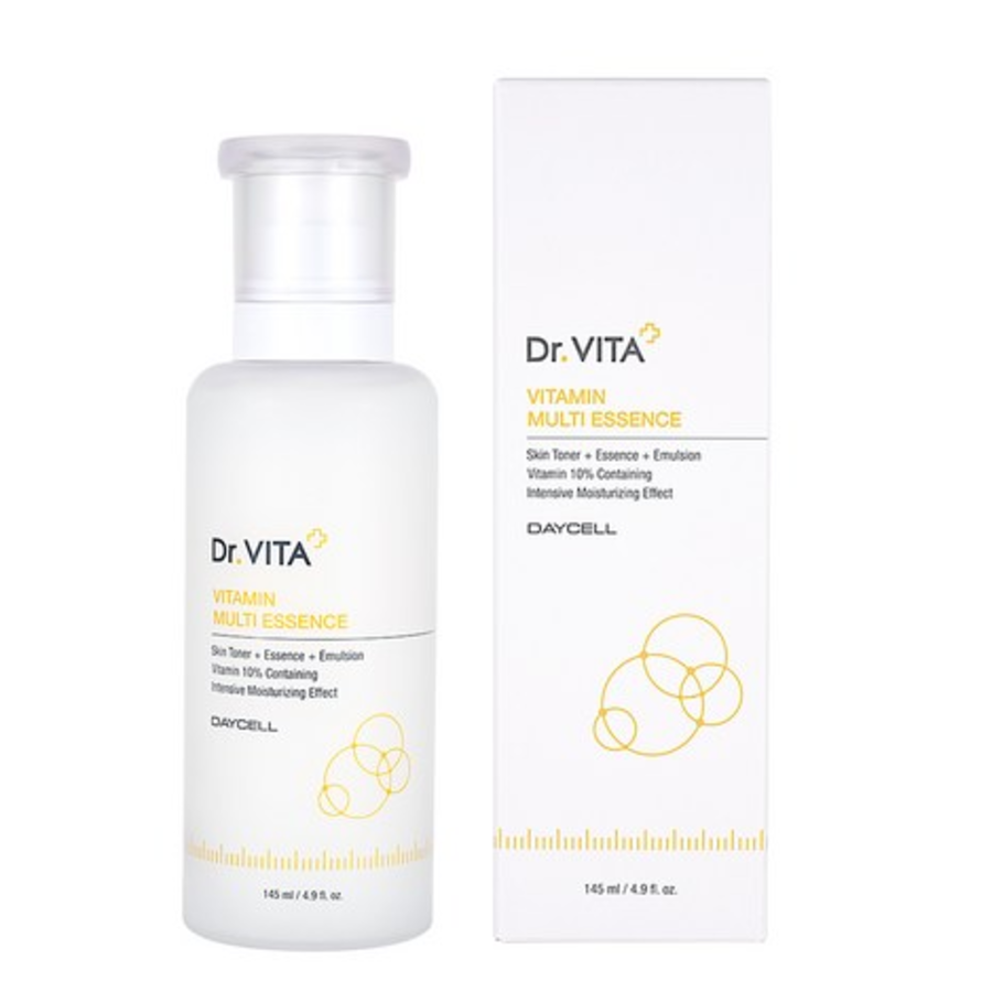 Dr. Vita Увлажняет и восстанавливает жизненную силу кожи, содержит 7 видов витаминов, 10% Эссенции в виде геля "Все в одном", 145 мл, 1шт