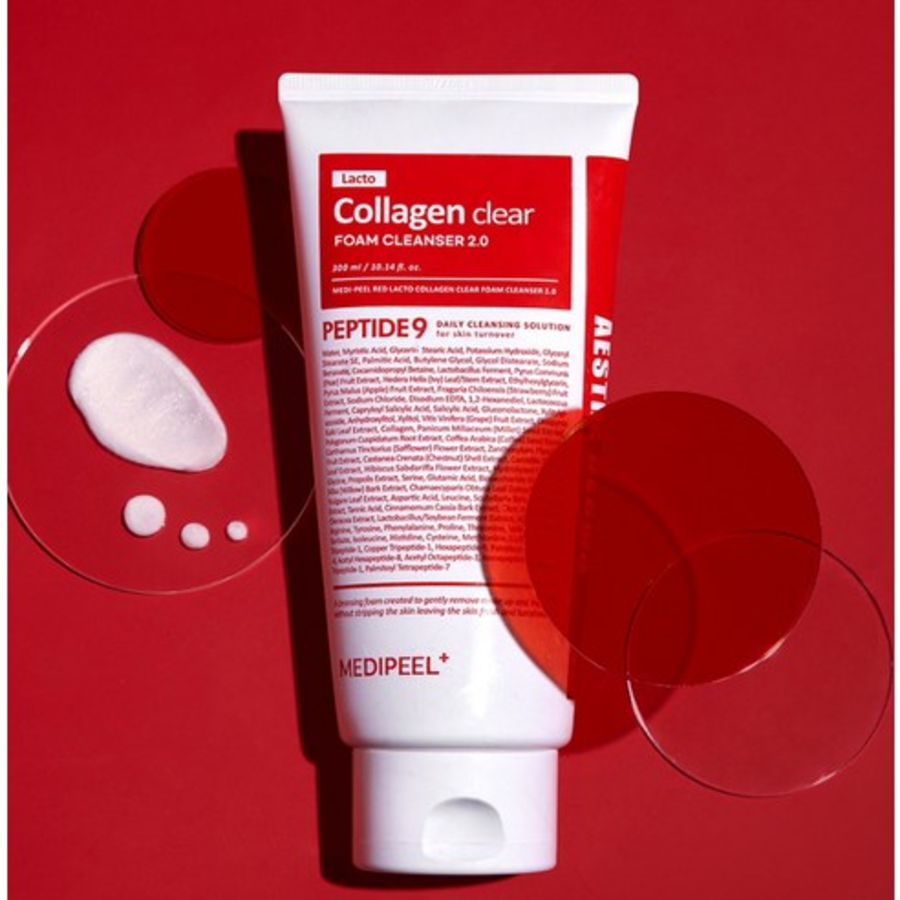 Очищающее средство  MEDI-PEEL  Red Lacto Collagen Clear Foam Cleanser 2.0, 300 мл