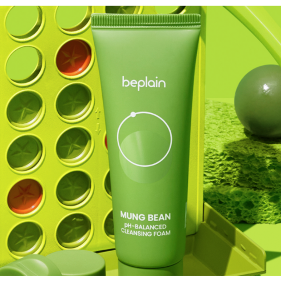 Мягко-кислая очищающая пенка Beplain Green Bean, 80 мл