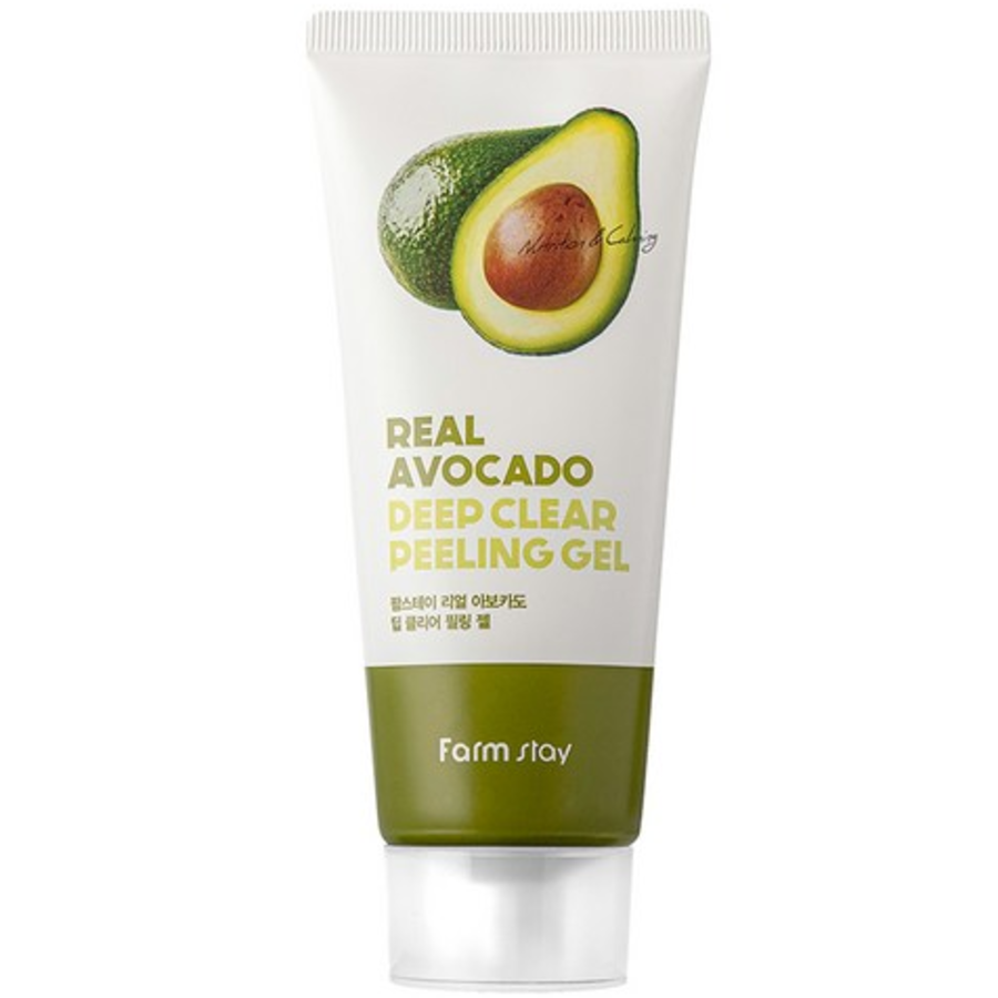 Глубоко очищающий гель-пилинг с натуральным авокадо Farmstay, 100 мл