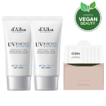 Солнцезащитный крем d'Alba Waterful Essence SPF50+ PA++++, 50 мл × 2 + балансирующий веганский гель для умывания, 15 мл