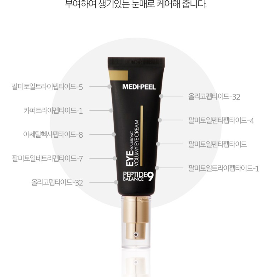 MEDI-PEEL Peptide 9 Hyaluronic Voluminous Eye Cream – омолаживающий крем для век с пептидами и гиалуроновой кислотой, 40 мл