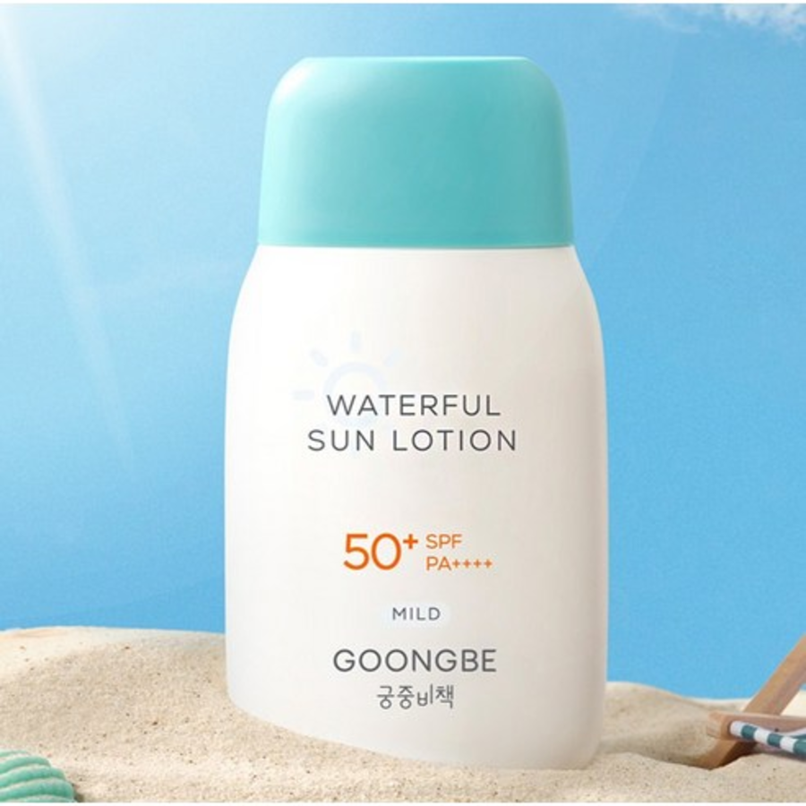 Детский солнцезащитный лосьон Gungjungbicheak Water full с мягким SPF50+ PA++++, 80 г