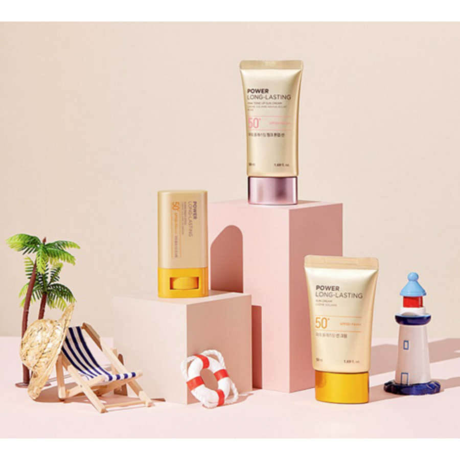 Солнцезащитный лосьон The Face Shop Power Long Lasting Pink Tone Up SPF50+ PA++++, 50 мл