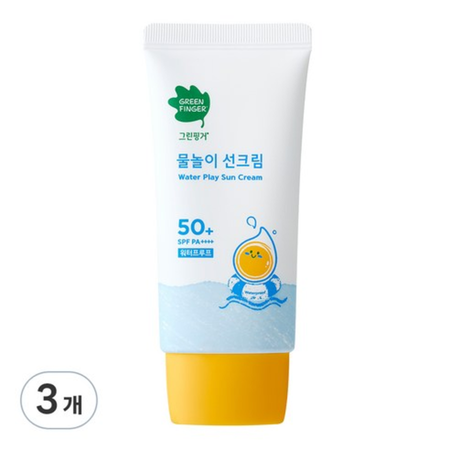 Детский солнцезащитный крем Green Finger Water Play Водонепроницаемый SPF 50+ PA++++, 50 мл