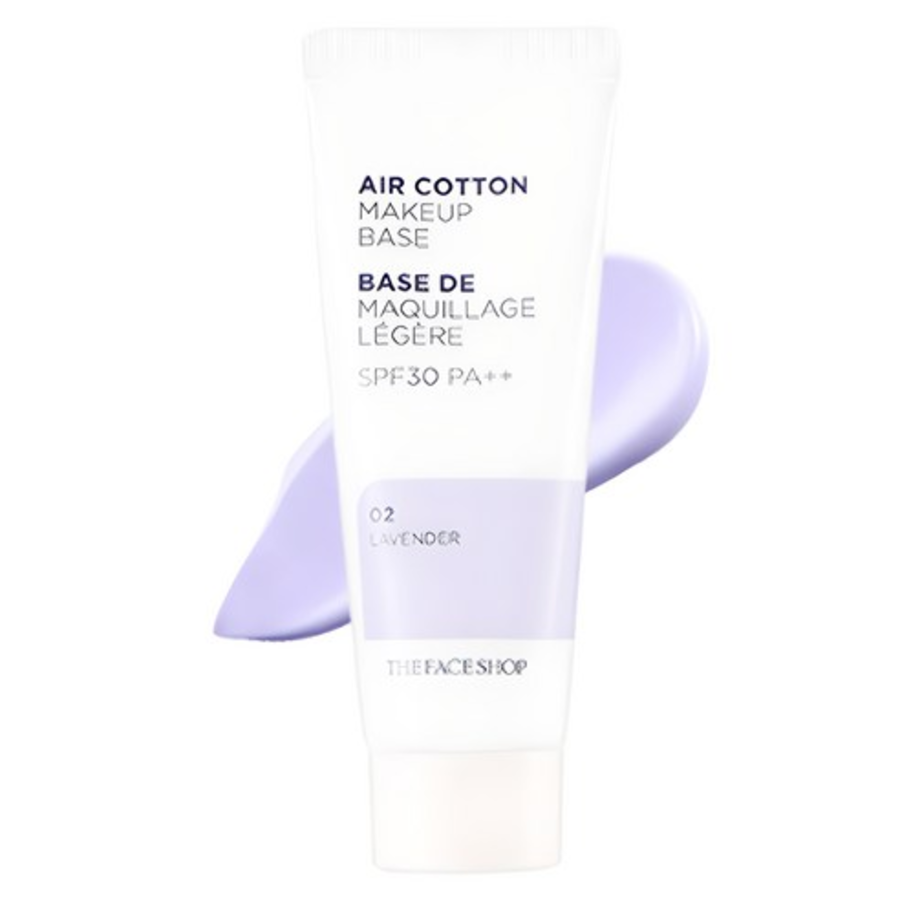 Основа для макияжа The Face Shop Air Cotton, лаванда, 35 г