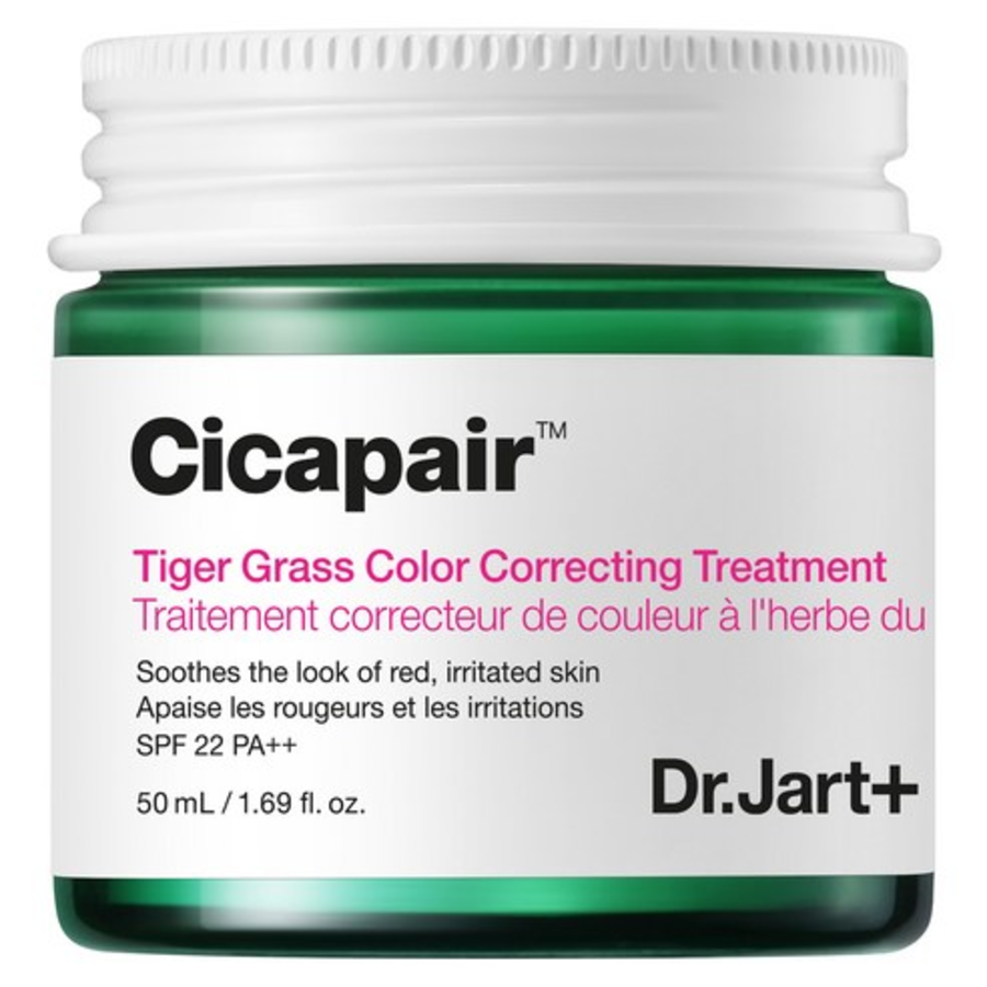 Основа для макияжа Dr. Jart Cicapair Tiger Grass, корректирующая цвет лица, SPF22 PA++, 50 мл, Зеленая, 1шт