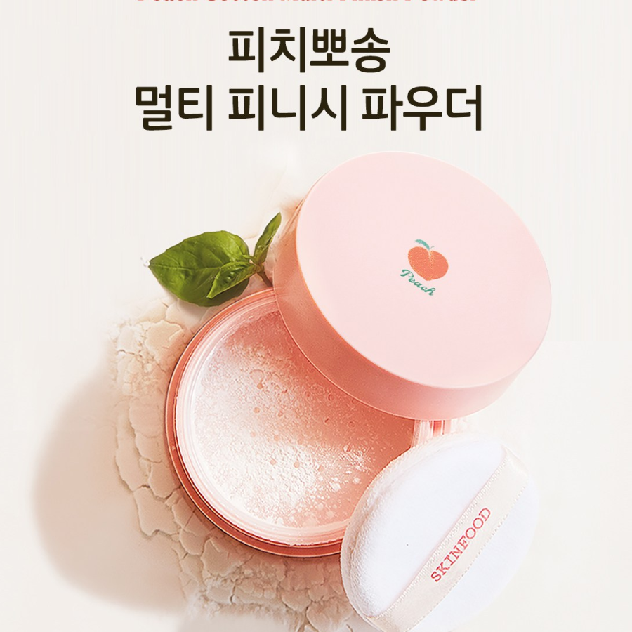 Пудра Skinfood Peach Fluffy Multi Finish Powder большой емкости, 15 г, 1 шт.
