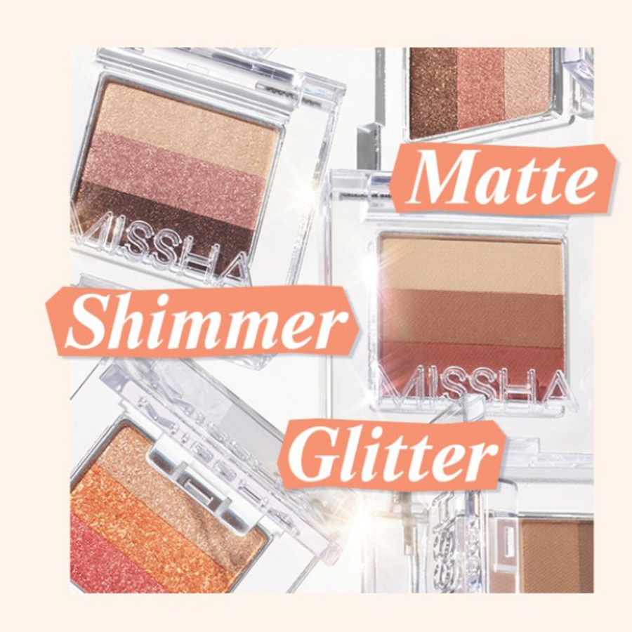 ТРОЙНЫЕ ТЕНИ MISSHA, 2 г, №3, бежевый мокко, 1шт (скидка- 50%)