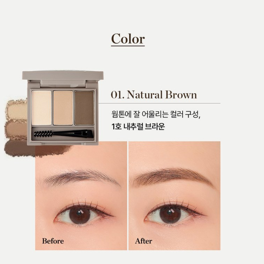 Набор для палитры бровей The Face Shop Ink 3,5 г, 02 Пепельно-серый, 1шт (скидка -45%)