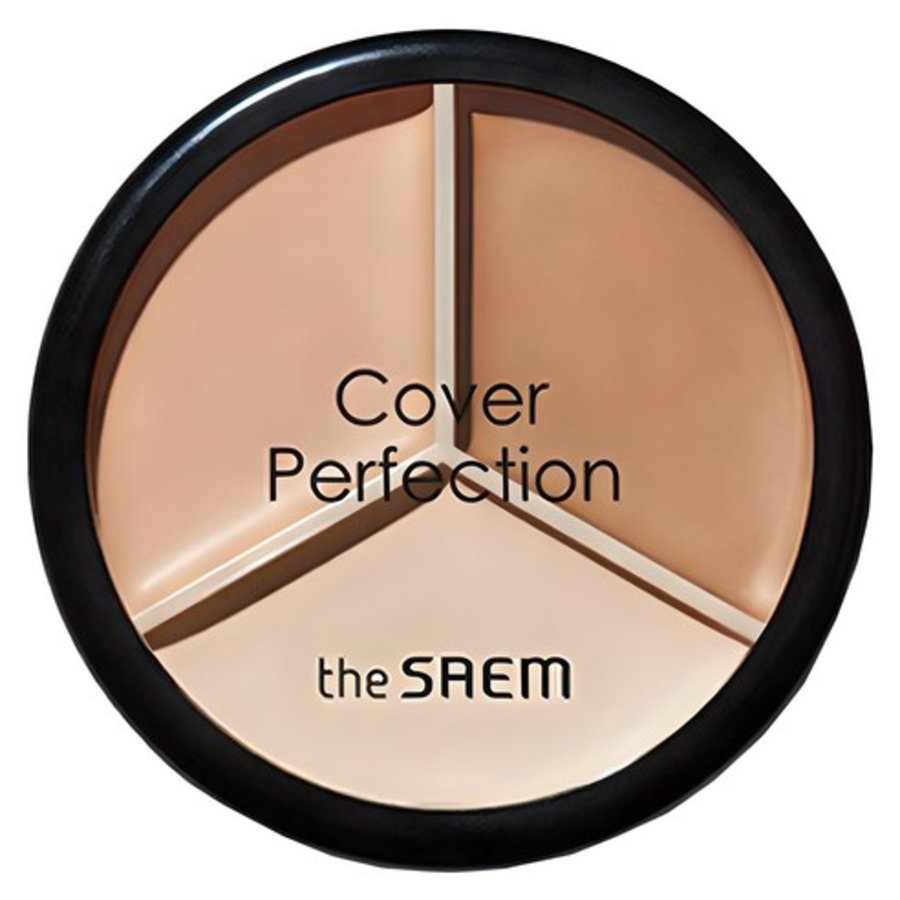 Консилер The Saem Cover Perfection Triple Pot, 13,1 г, 02 Контурный бежевый (скидка -3%)