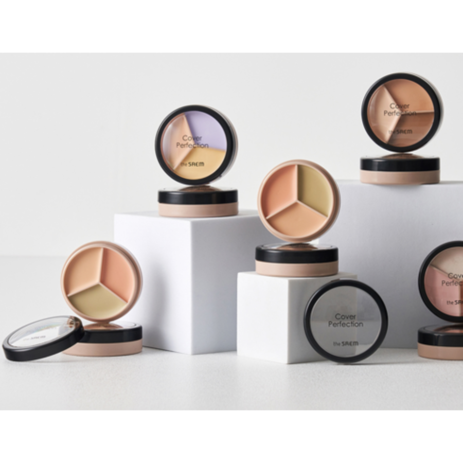 Консилер The Saem Cover Perfection Triple Pot, 13,1 г, 02 Контурный бежевый (скидка -3%)