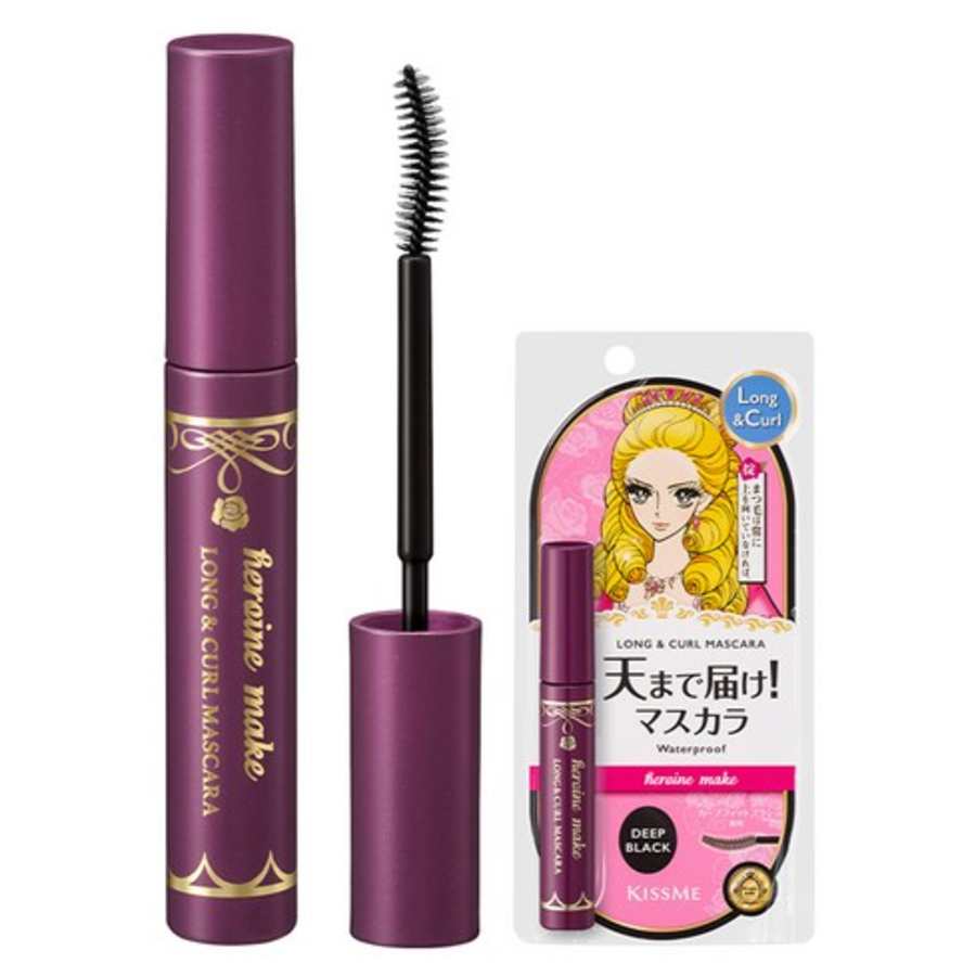 Тушь для ресниц Heroine Make Kiss Me Long & Curl EX 6 г, глубокий черный, 1 шт (скидка -39%)