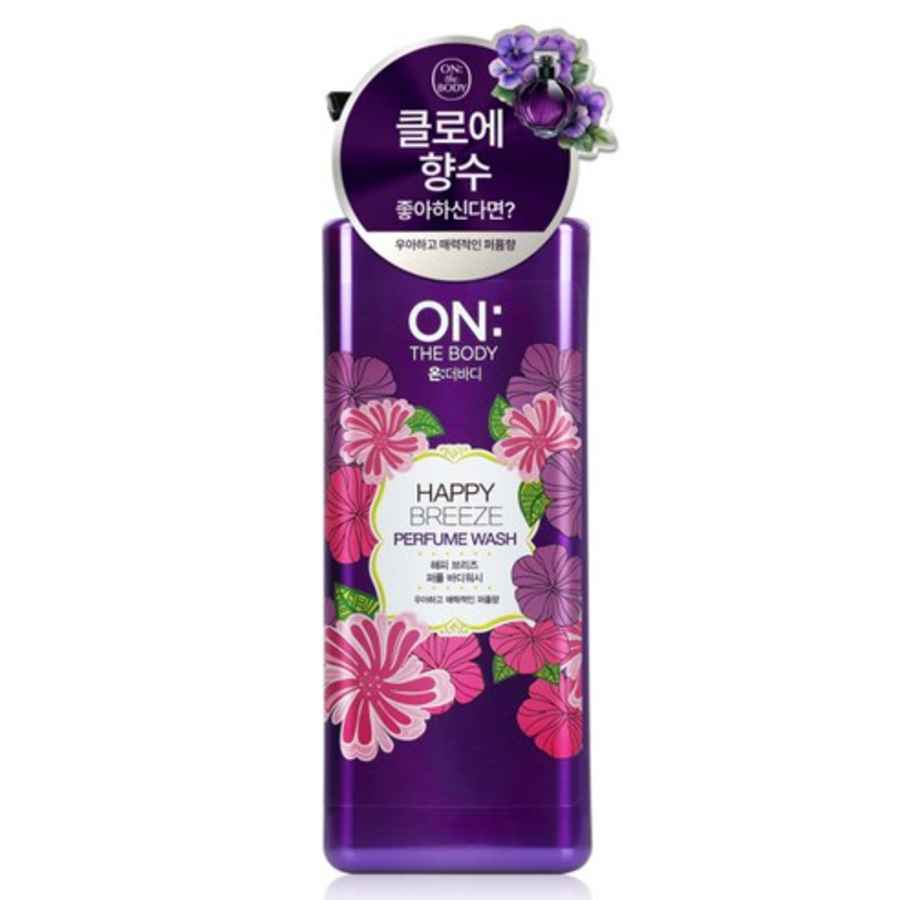On the Body Happy Breeze  гель для душа с ароматом розы и ириса, 900г