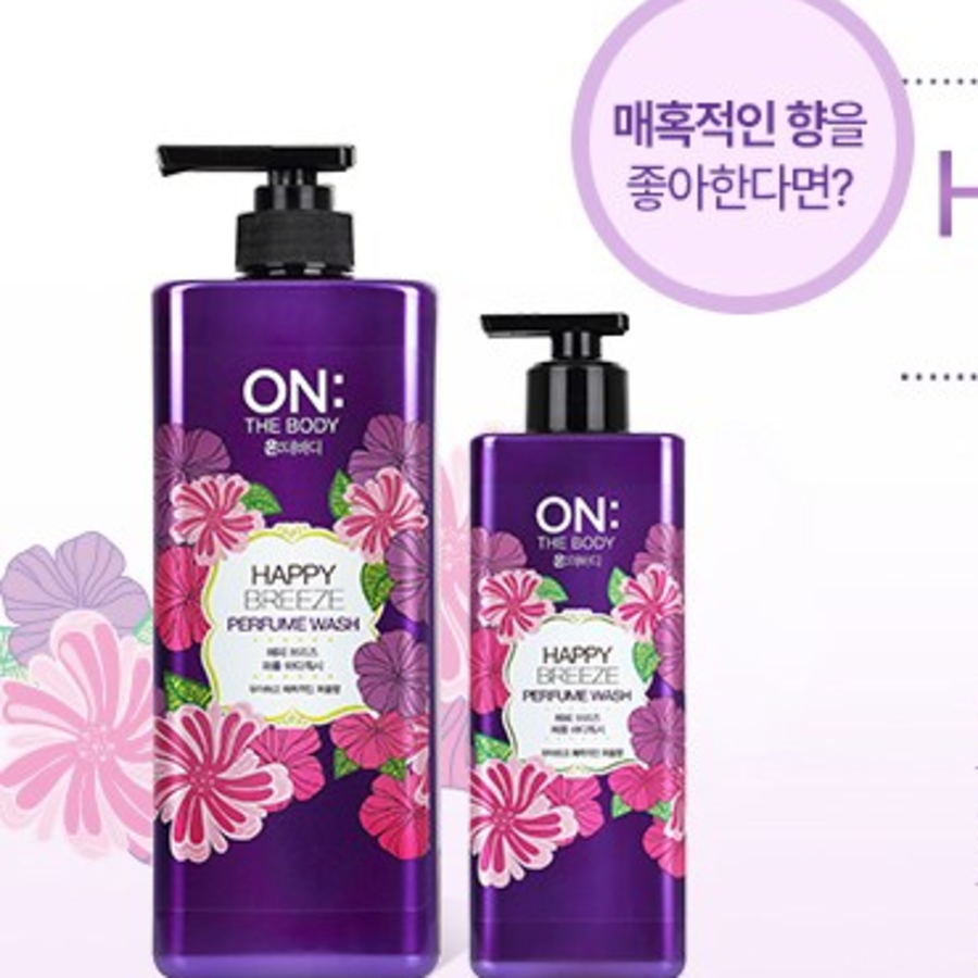 On the Body Happy Breeze  гель для душа с ароматом розы и ириса, 900г