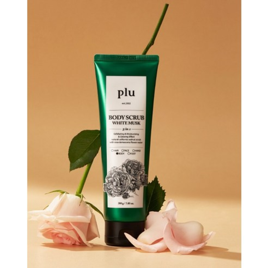 PLU Body Scrub White Musk – отшелушивающий скраб для тела с ароматом белого мускуса, 200 г