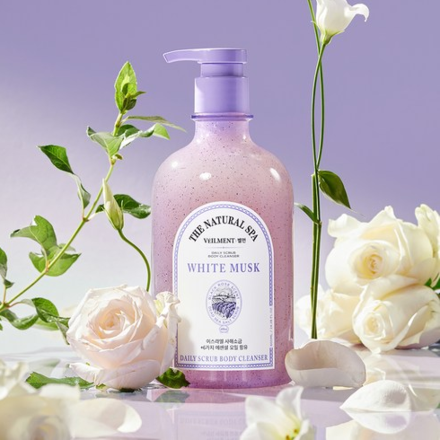 Bellman Spa Стойкий слабокислотный парфюмерный скраб для тела с ароматом белого мускуса, 600 г