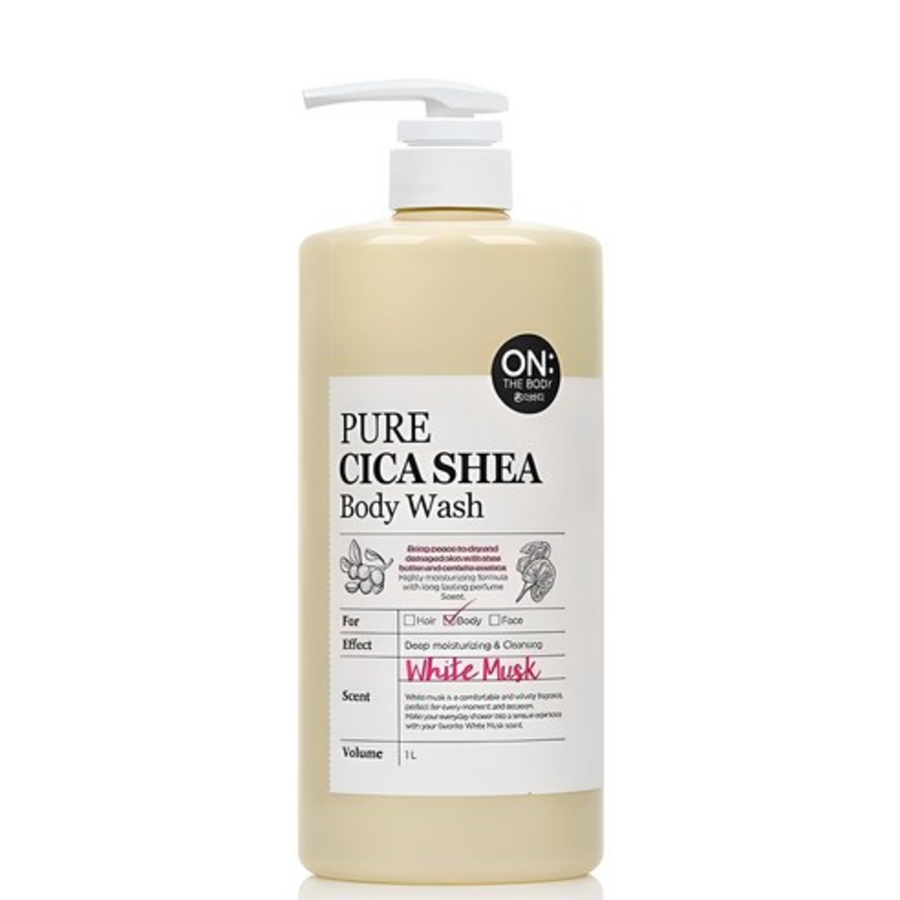 On the Body Pure Cica Shea Гель для душа с ароматом белого мускуса, 1 л