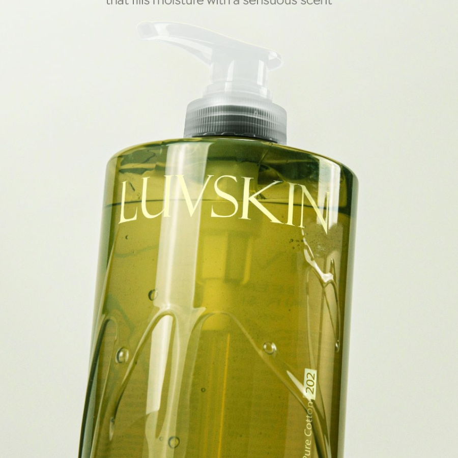 Luvskin парфюмерный гель для душа Зеленый Цветочный, 1л