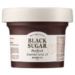 SKINFOOD Black Sugar Perfect Essential Scrub 2X – многофункциональный сахарный скраб для лица, 210 г