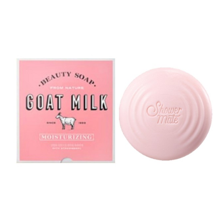 Мыло Shower Mate "Козье молоко" Клубника, 90г
