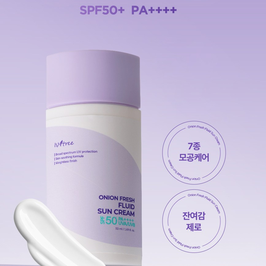 Isntree Onion Fresh солнцезащитный крем-флюид SPF50+ PA++++, 50 мл