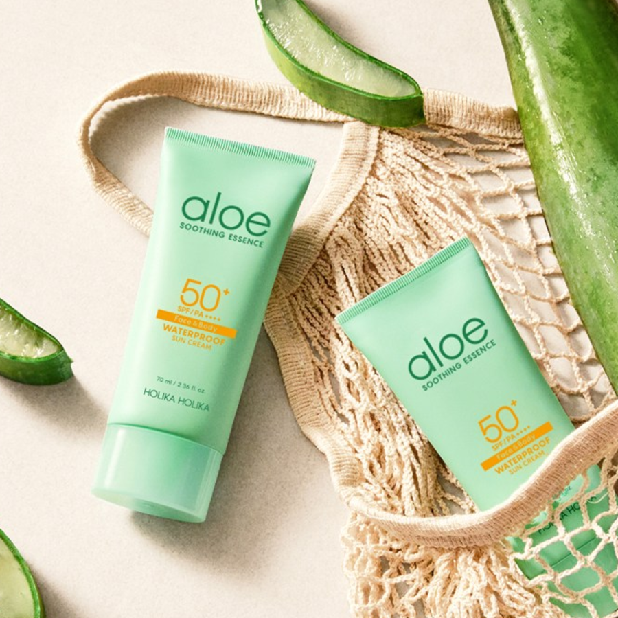 Holika Holika Aloe Водостойкий солнцезащитный крем SPF 50+ PA++++, 70 мл