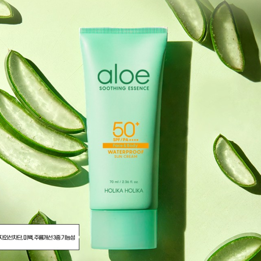 Holika Holika Aloe Водостойкий солнцезащитный крем SPF 50+ PA++++, 70 мл