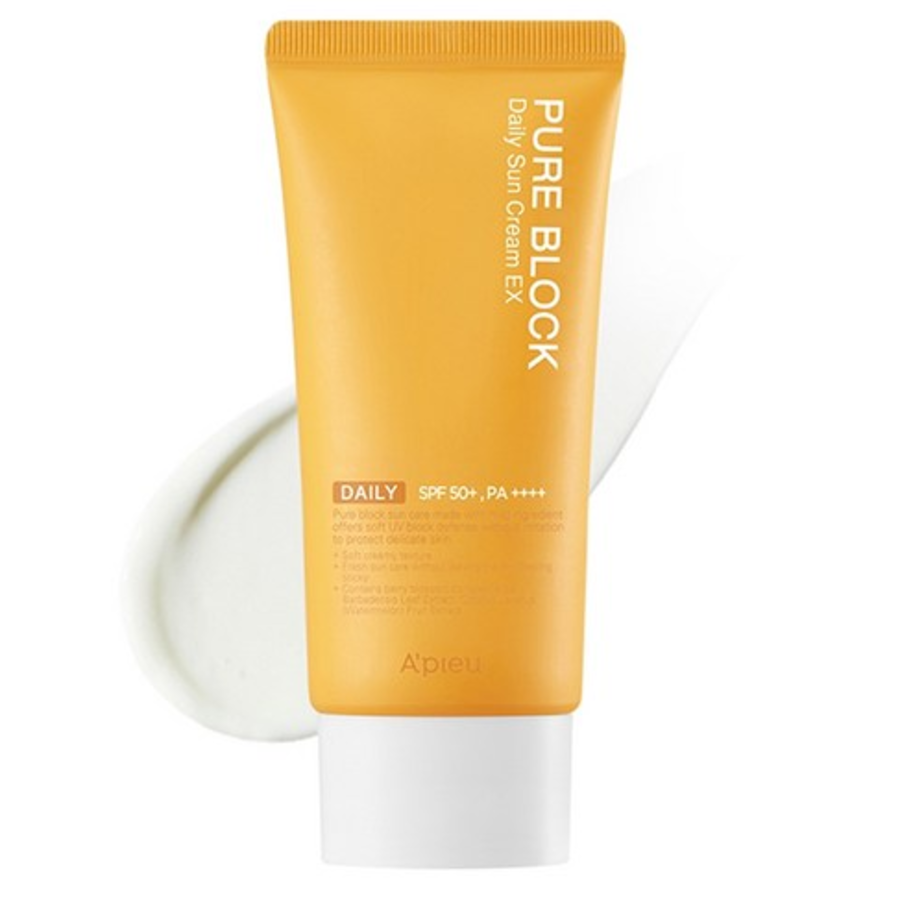 Apieu Pure Block Натуральный ежедневный солнцезащитный крем EX SPF50 PA++++, 100 мл