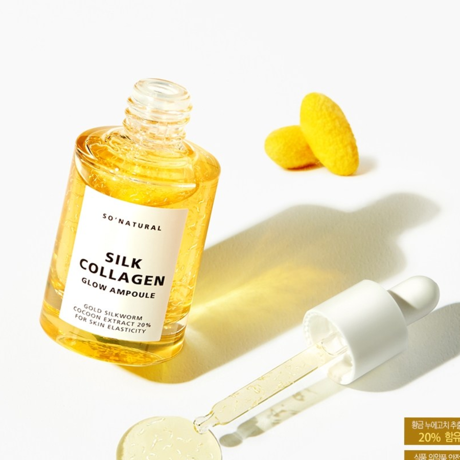 So Natural Glow Collagen Silk Ампула, 30 мл
