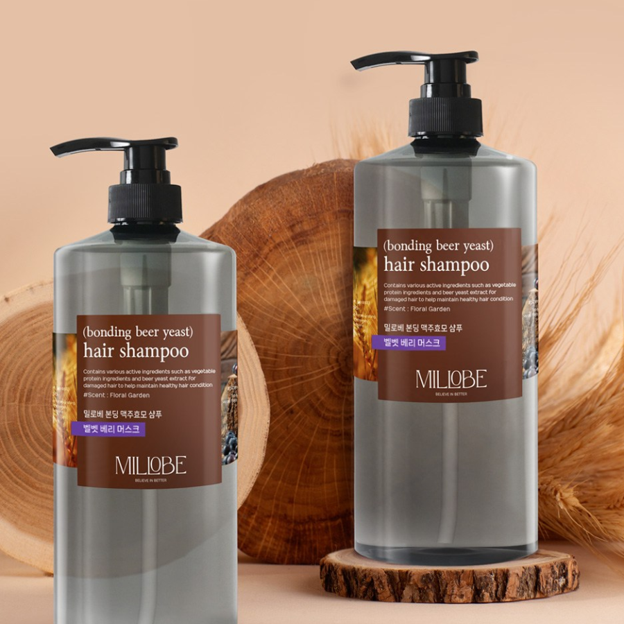 Milove Bonding Beer Yeast Shampoo Бархатные ягоды с ароматом мускуса,1л