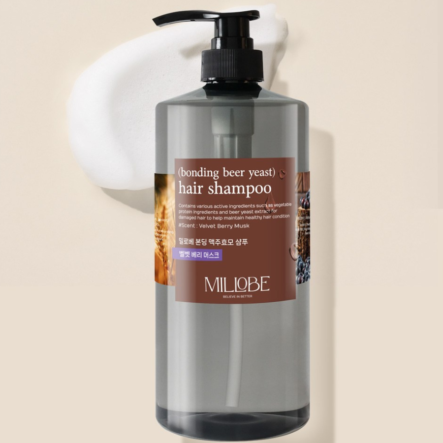 Milove Bonding Beer Yeast Shampoo Бархатные ягоды с ароматом мускуса,1л