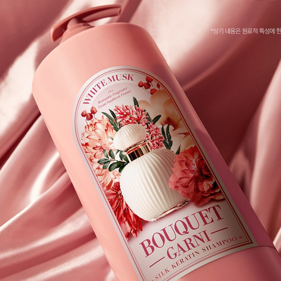 Bouquet Garni Silk Keratin Шампунь Белый Мускус, 1,5л