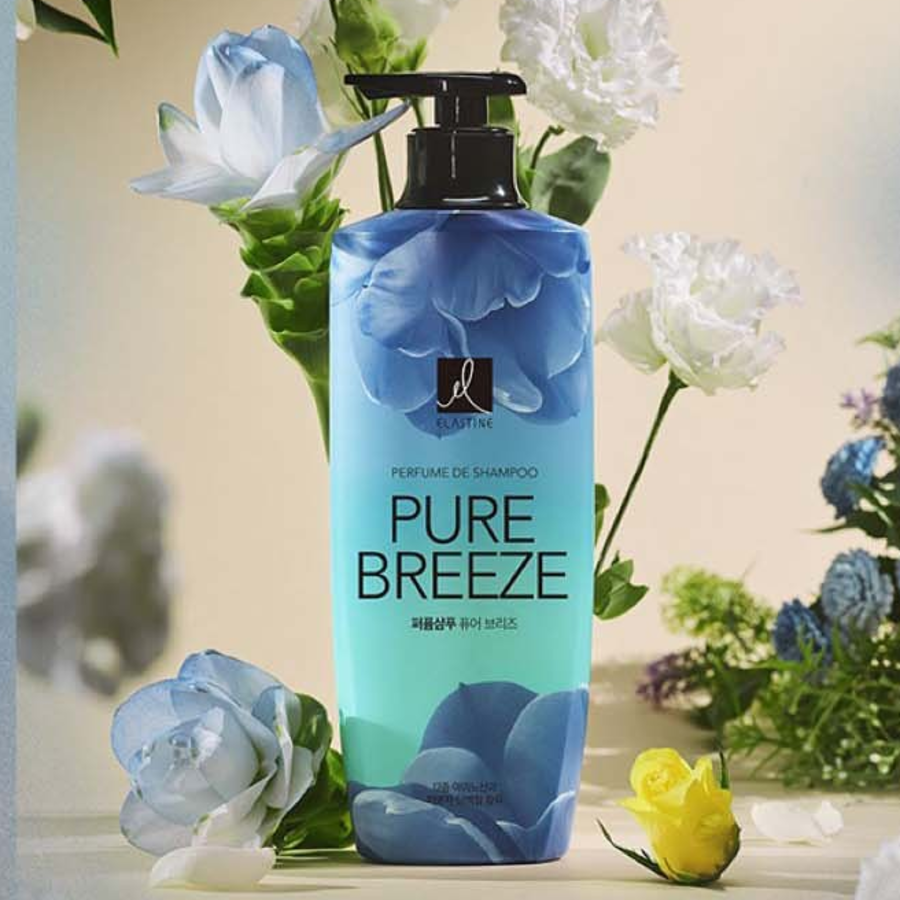 Elastine Pure Breeze Парфюмированный шампунь Роза и пион, 600мл