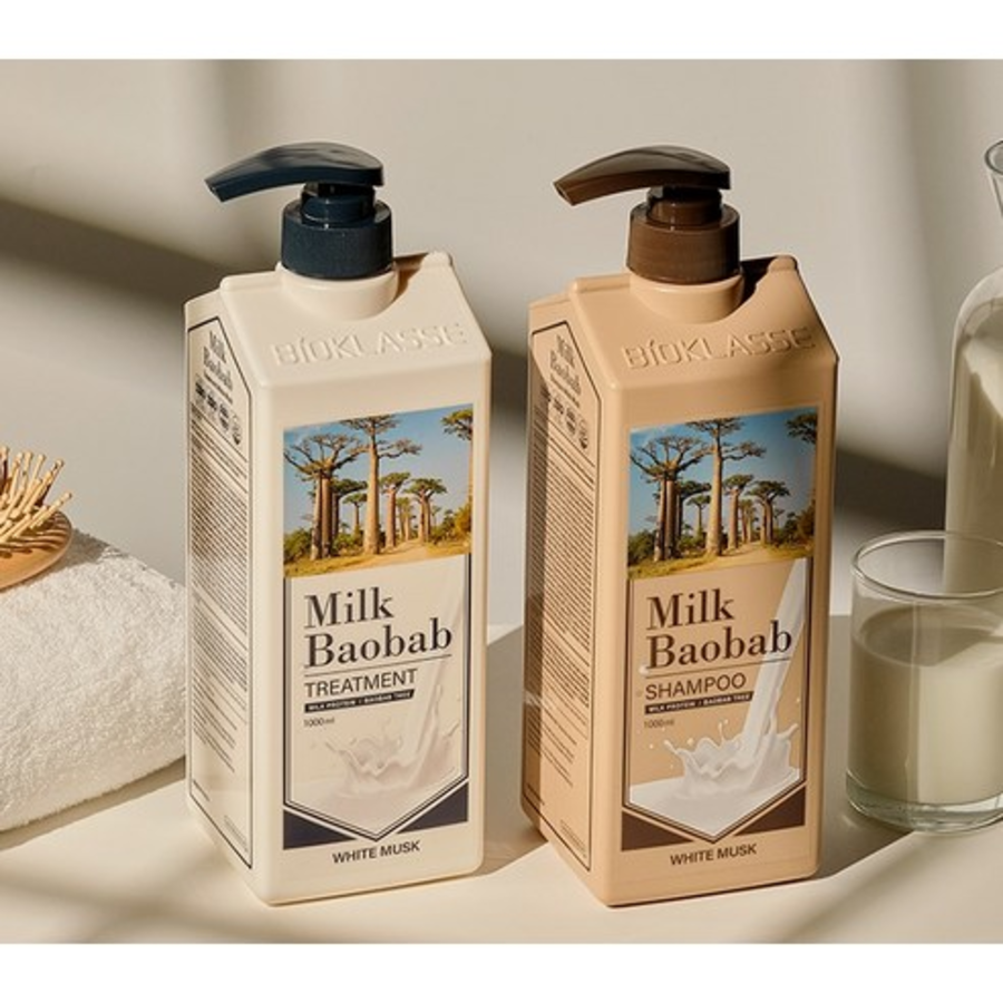Молочко для ухода за волосами с ароматом баобаба и Белого мускуса, 1000мл