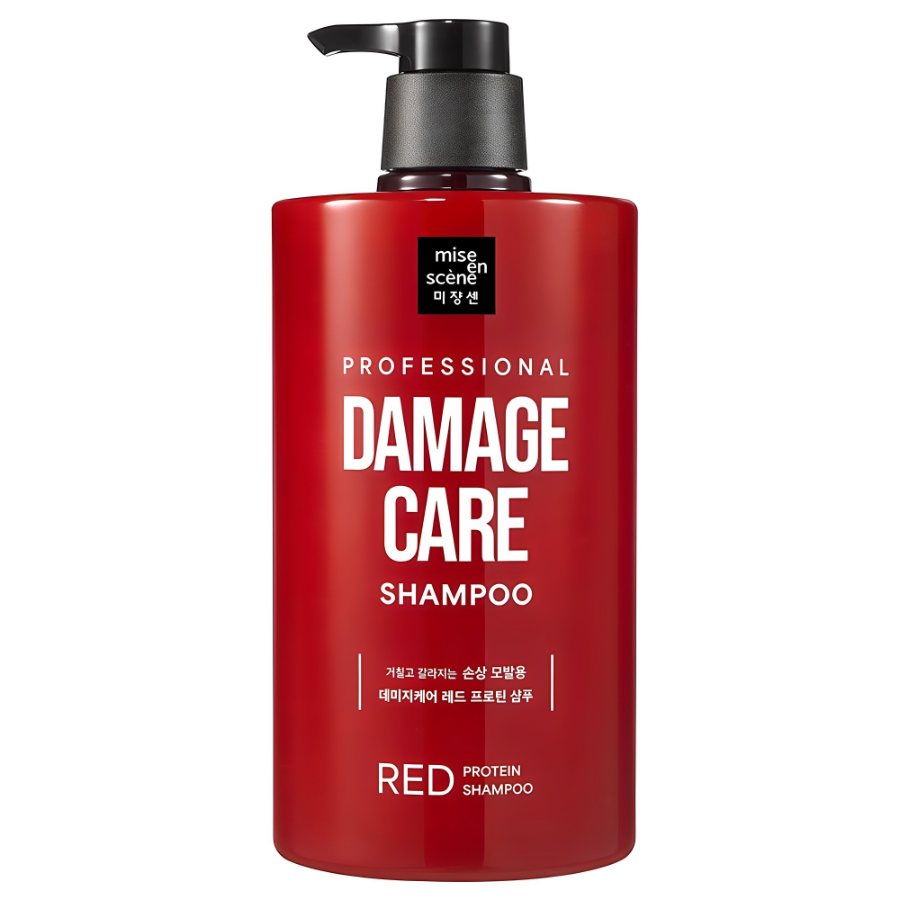 Шампунь с красным протеином для ухода за повреждениями в мизансце, 1л