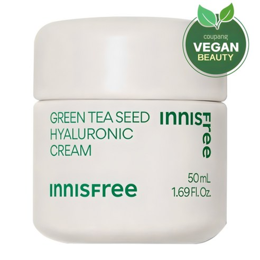 Увлажняющий крем с гиалуроновой кислотой из семян зеленого чая Innisfree New, 50 мл (скидка -40%)