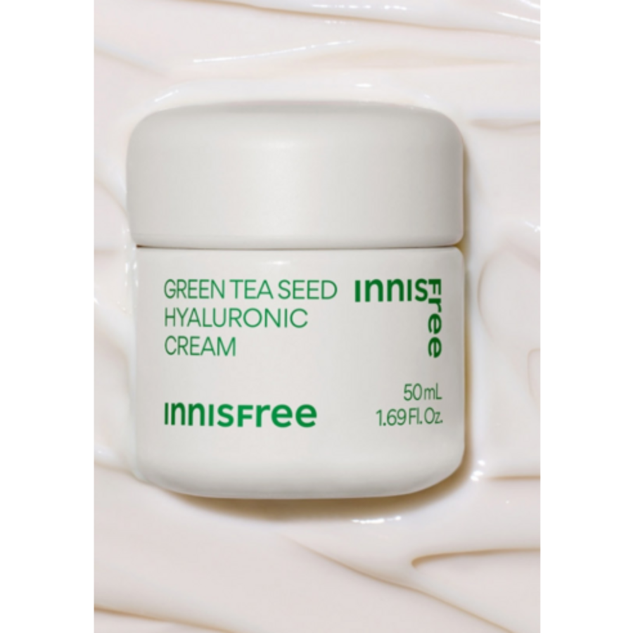 Увлажняющий крем с гиалуроновой кислотой из семян зеленого чая Innisfree New, 50 мл (скидка -40%)