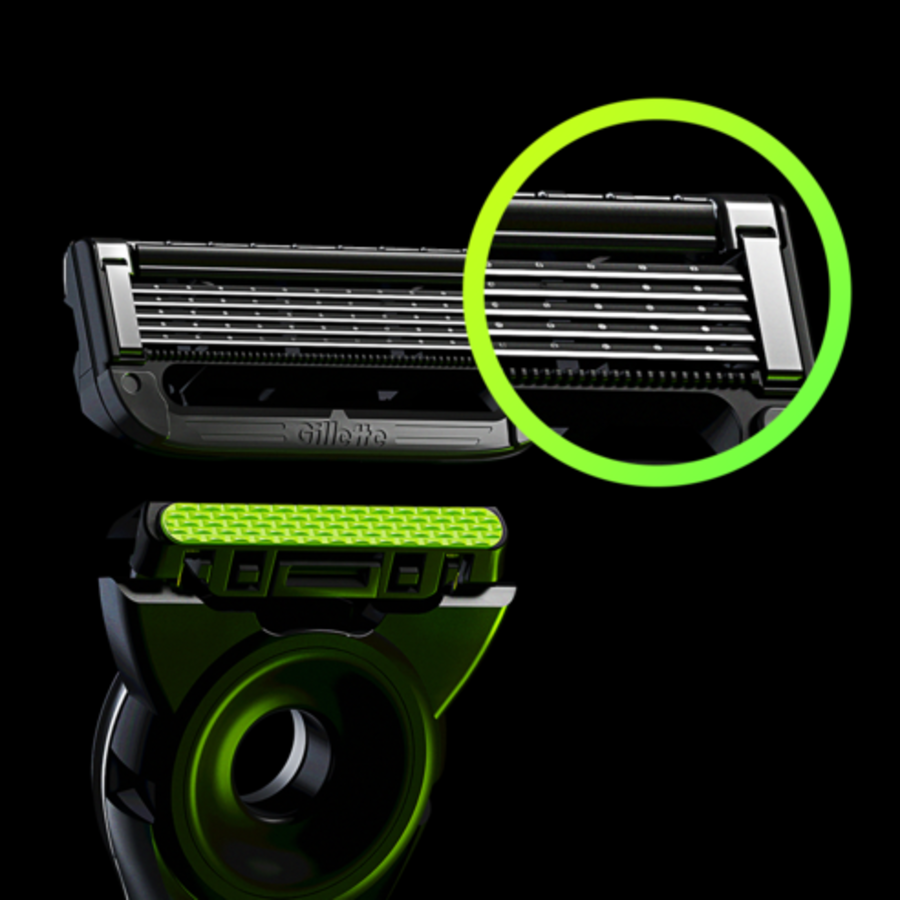 Бритвенная ручка Gillette Deep Cleansing Bar 1 штука + Бритвенное лезвие из 2 частей, 1 комплект